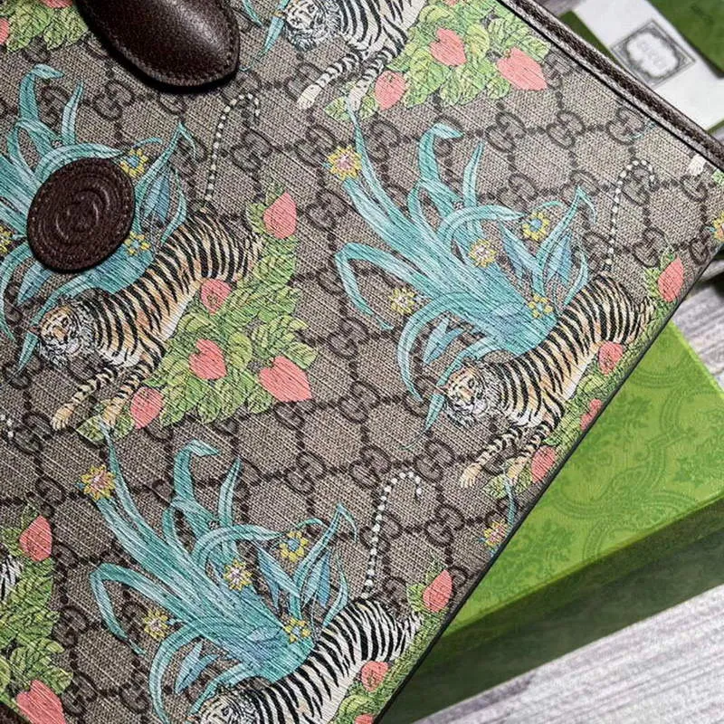 Gucci 659983 GG Malá Tote Taška Hnědá Modrá