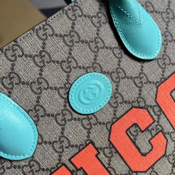 Gucci 659983 GG Malá Taška přes Rameno Modrá Oranžová