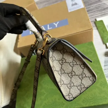 Gucci 681695 The Hacker Project Mini Hourglass taška Béžová a ebenová