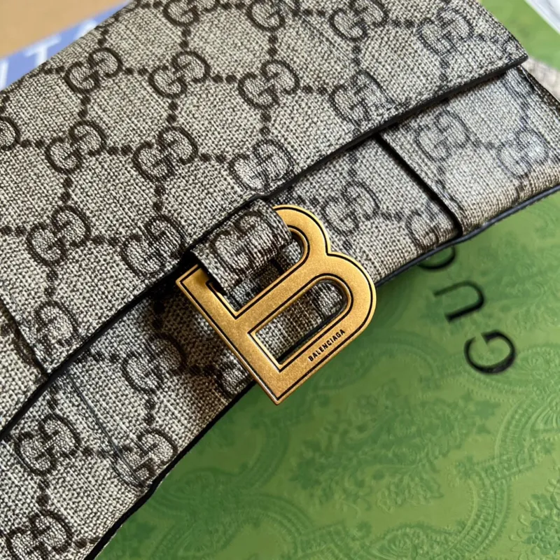 Gucci 681695 The Hacker Project Mini Hourglass taška Béžová a ebenová