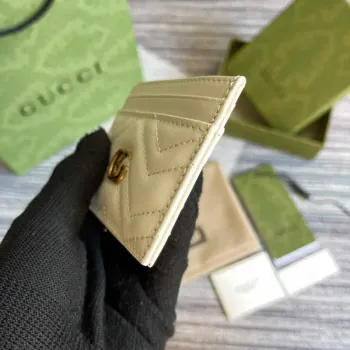 Gucci GG Marmont Karta Pouzdro 443127 Bílá