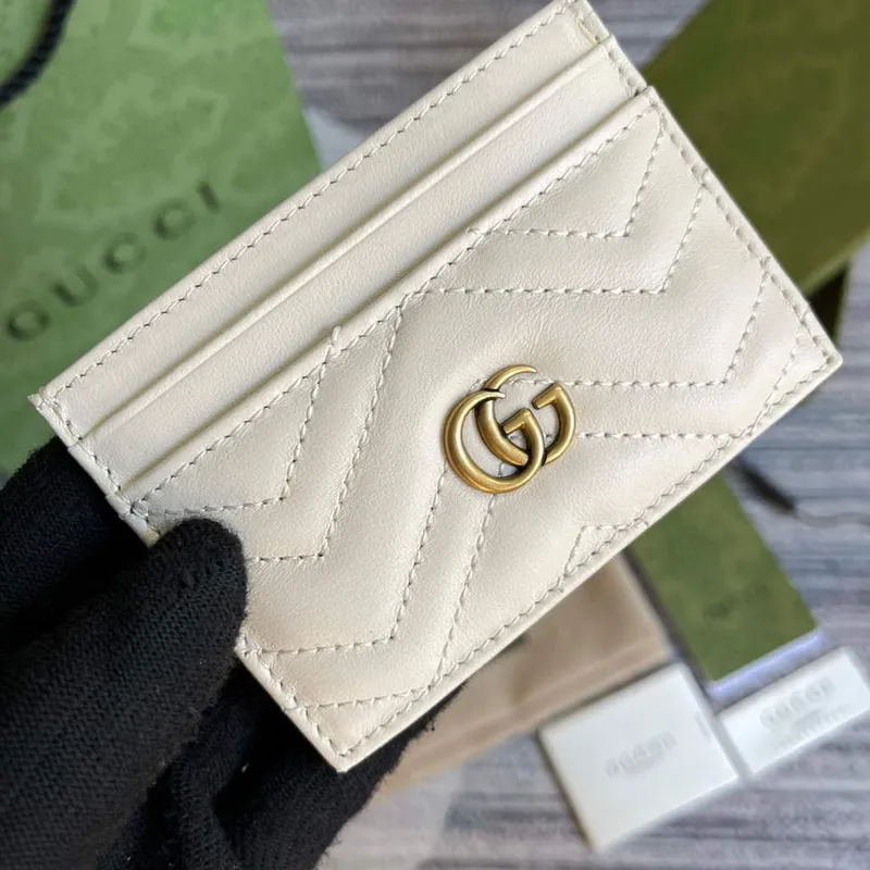 Gucci GG Marmont Karta Pouzdro 443127 Bílá