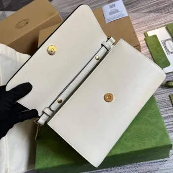 Gucci 675795 GG Velká taška s horním madlem s bambusem béžová