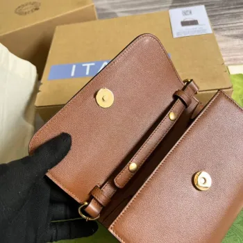 Gucci 675794 GG Malá kabelka s rukojetí a bambusem