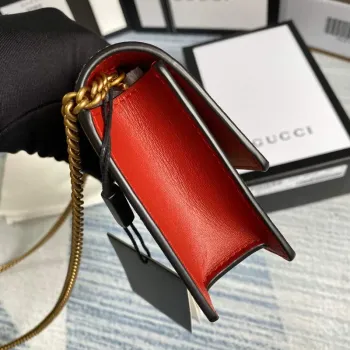 Gucci 481291 GG Supreme mini taška s třešněmi červená