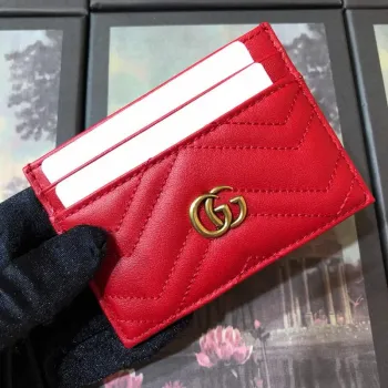 Gucci 443127 GG Marmont Karta Pouzdro Červené