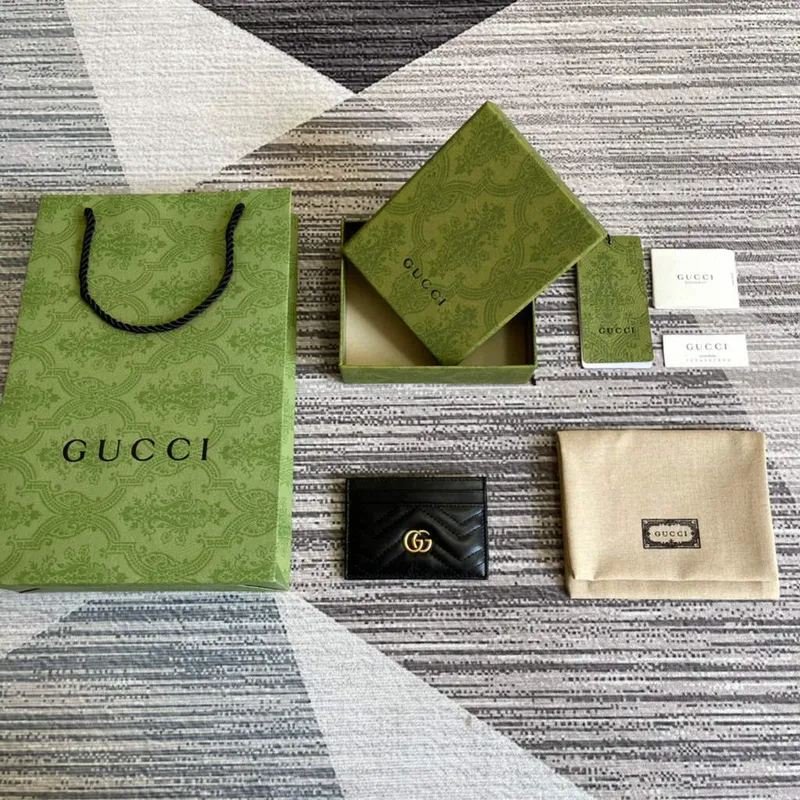 Gucci 443127 GG Marmont Karta Černá