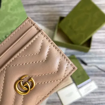 Gucci 443127 GG Marmont Karta Pouzdro Meruňka