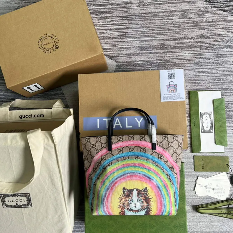 Gucci 410812 Dětská taška GG Ranch Tote Hnědá