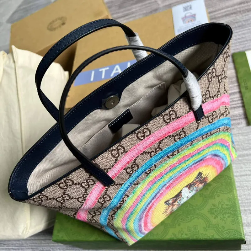 Gucci 410812 Dětská taška GG Ranch Tote Hnědá