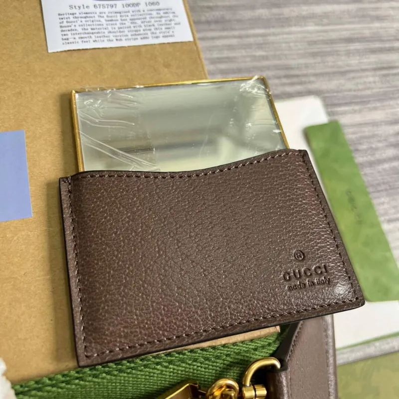 Gucci 675797 Malá Jumbo GG Taška s Bambusem