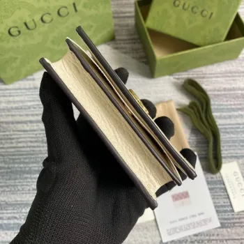 Gucci 658610 GG Marmont Karta Pouzdro Peněženka Bílá