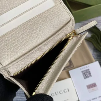 Gucci 658610 GG Marmont Karta Pouzdro Peněženka Bílá