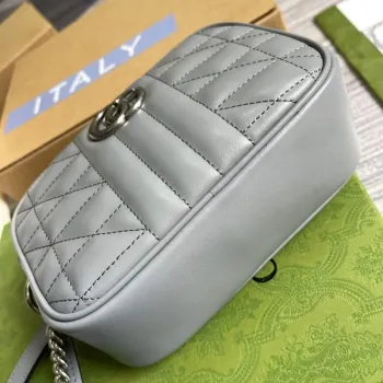 Gucci 634936 GG Marmont Mini Kabelka přes rameno Šedá