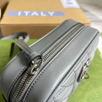 Gucci 634936 GG Marmont Mini Kabelka přes rameno Šedá