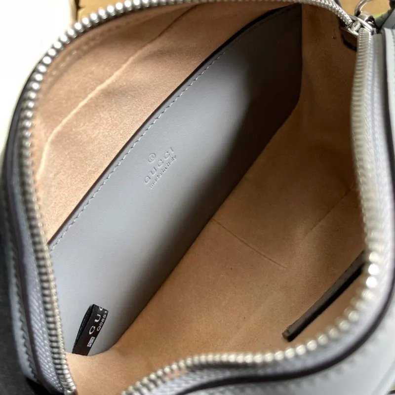 Gucci 634936 GG Marmont Mini Kabelka přes rameno Šedá