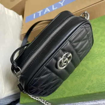 Gucci 634936 GG Marmont Mini Ramenní Taška Černá
