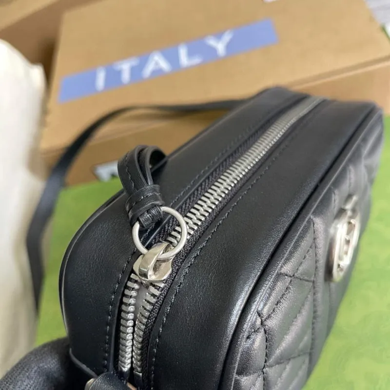 Gucci 634936 GG Marmont Mini Ramenní Taška Černá
