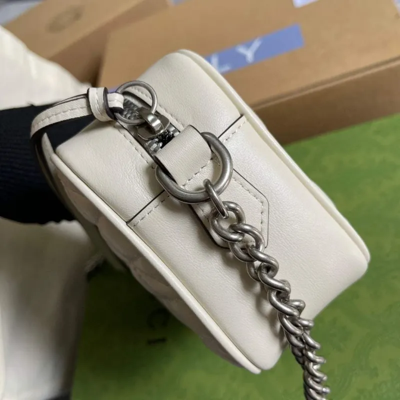 Gucci 634936 GG Marmont Mini Kabelka přes rameno Béžová