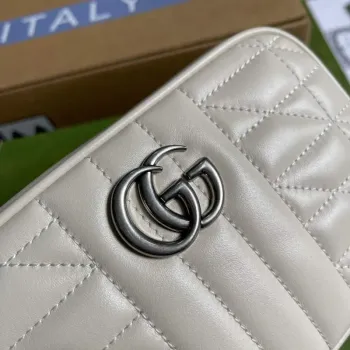 Gucci 634936 GG Marmont Mini Kabelka přes rameno Béžová