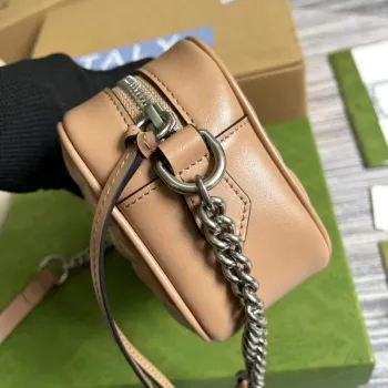 Gucci 634936 GG Marmont Mini Ramenní Taška Meruňková