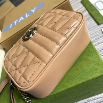 Gucci 634936 GG Marmont Mini Ramenní Taška Meruňková