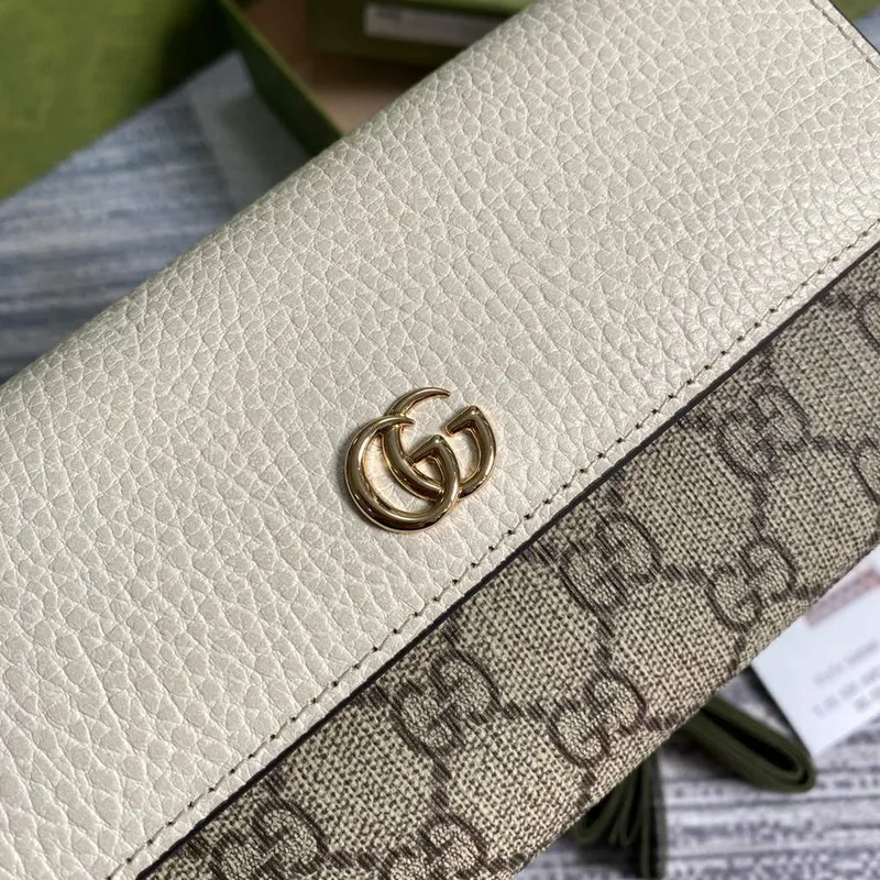 Gucci 546585 GG Marmont Řetězová peněženka Bílá