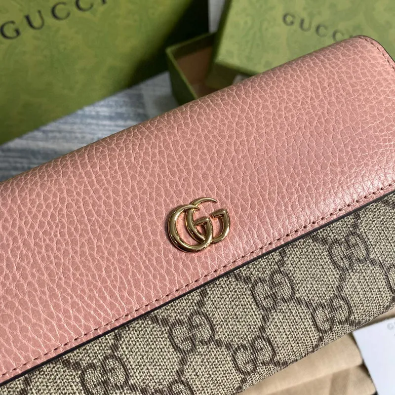 Gucci 546585 GG Marmont Řetězová Peněženka Růžová