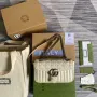 Gucci 443497 GG Marmont Malá Kabela přes Rameno Bílá