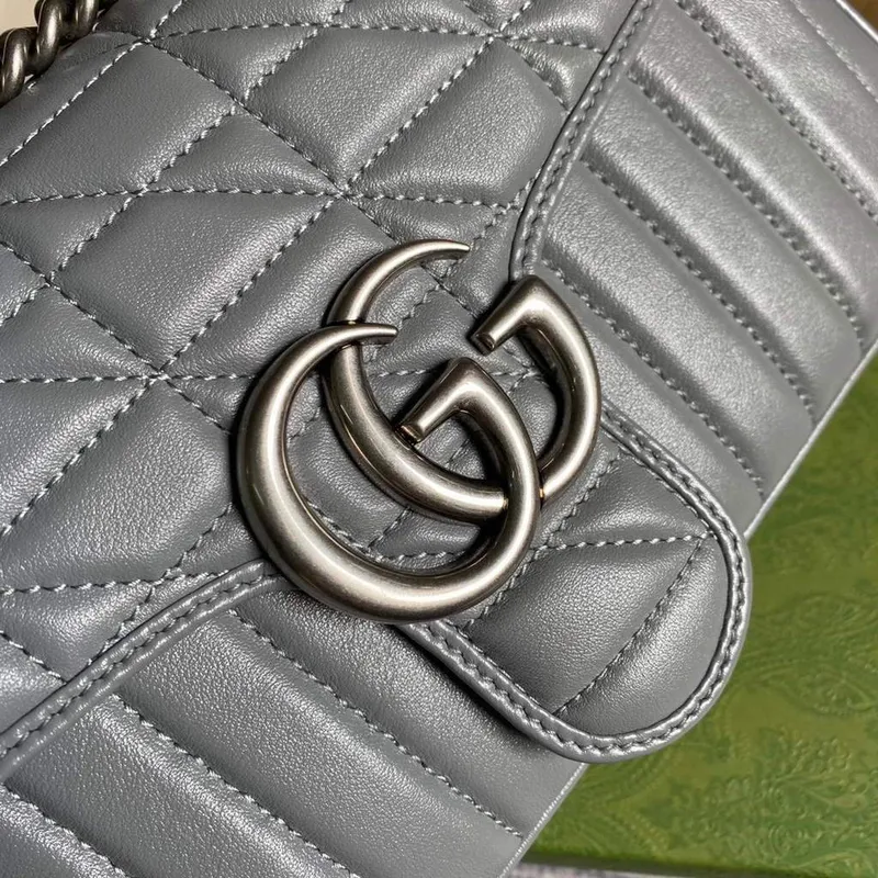 Gucci 443497 GG Marmont Malá taška přes rameno Šedá