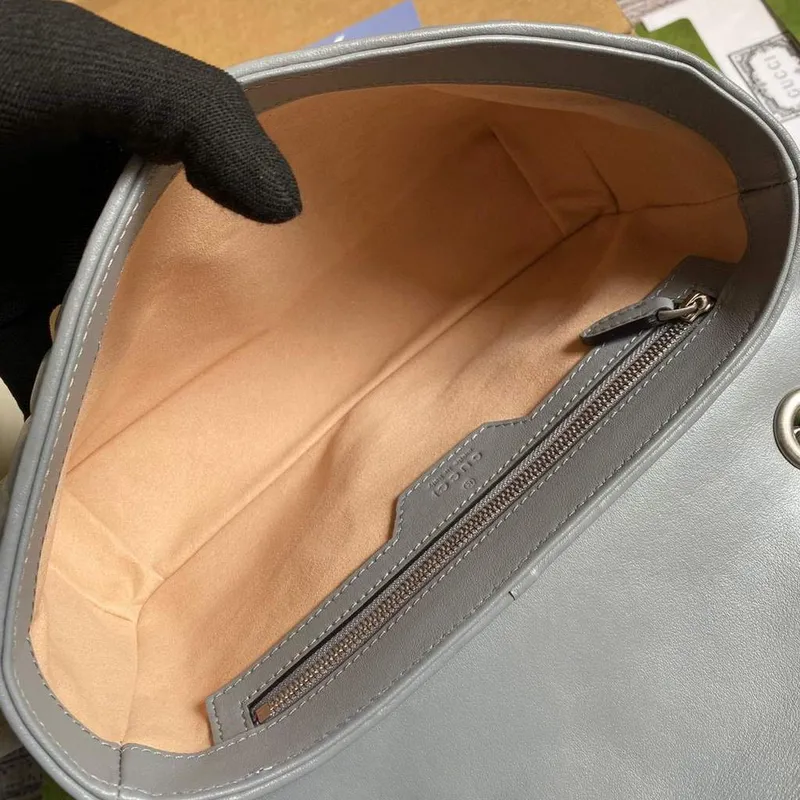 Gucci 443497 GG Marmont Malá taška přes rameno Šedá