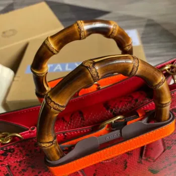 Gucci Diana Malá Taška Tote Hadí Rukojeť Taška 660195 Červená