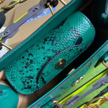 Gucci Diana Malá Taška Tote Hadí Rukojeť Taška 660195 Zelená