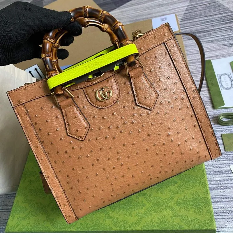 Gucci Diana Malá Taška Tote Pytel S Příčným Uchem 660195 Hnědá
