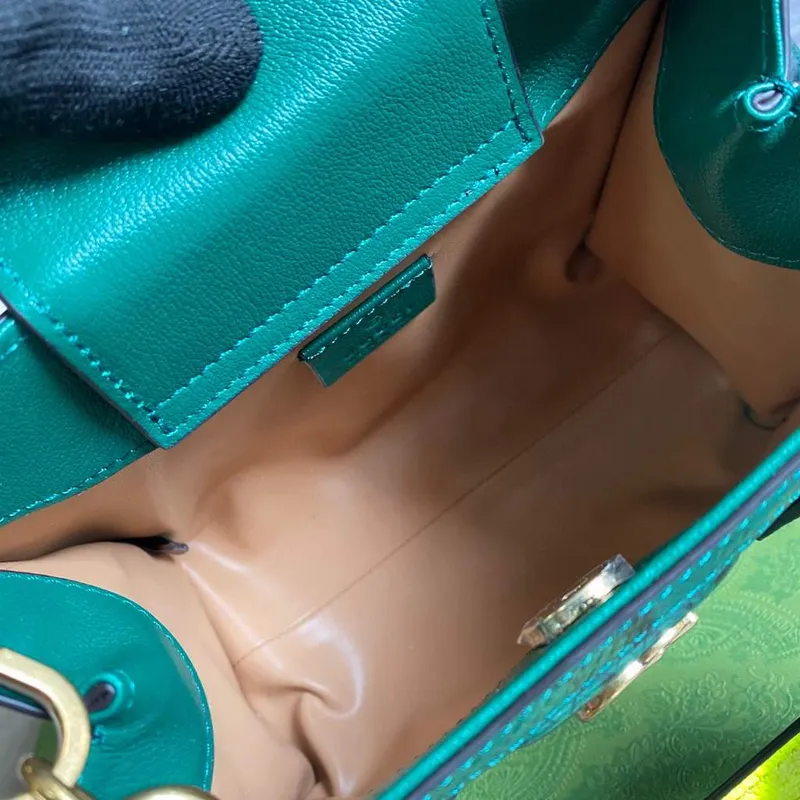 Gucci Diana Mini Tote Bag Hadí Taška s Uchem Gucci 655661 Zelená