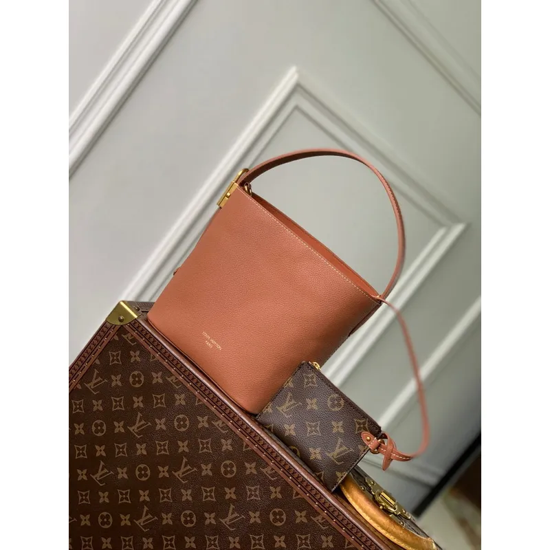 LV M14416 Louis Vuitton Low Key All In BB Taška Karamelová Hnědá