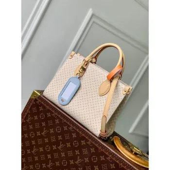 LV M15138 Louis Vuitton OnTheGo PM Taška Azurová Modrá/Písek