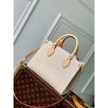 LV M15138 Louis Vuitton OnTheGo PM Taška Azurová Modrá/Písek