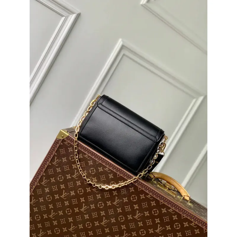 LV M25209 Louis Vuitton Dauphine Soft MM Taška Černá