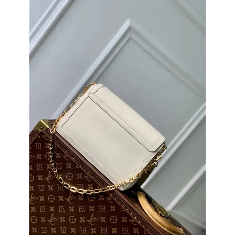 LV M25050 Louis Vuitton Dauphine Soft MM Taška Bílá