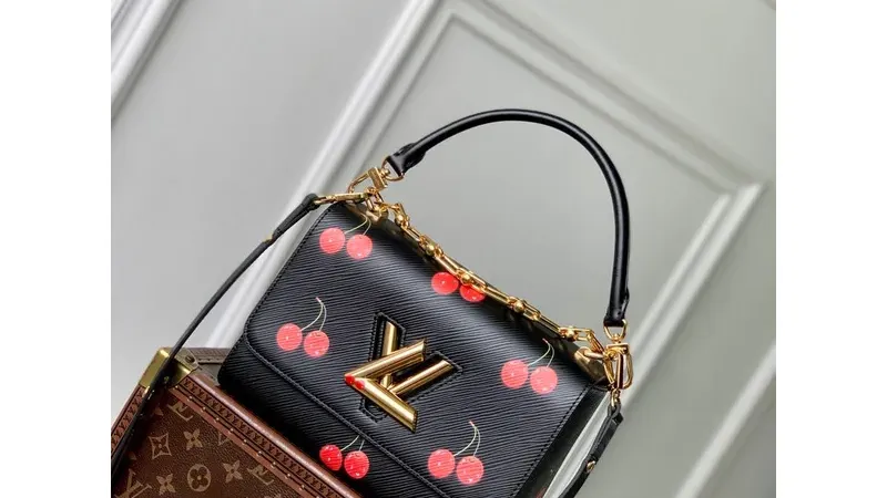 LV M14094 Louis Vuitton LV x TM Twist MM Taška Černá – kompaktní luxus pro každý den