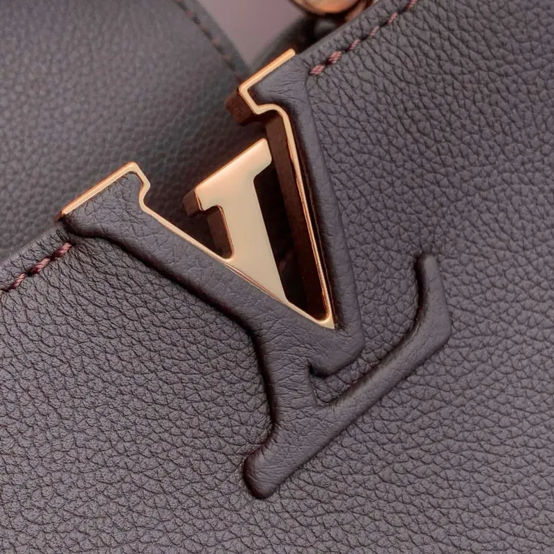 LV M12927 Louis Vuitton Capucines MM Souple Taška Hnědá čokoláda