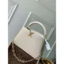 LV M12938 Louis Vuitton Capucines MM Kabelka Quartz Bílá