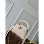 LV M12938 Louis Vuitton Capucines Mini Kabelka Quartz Bílá