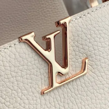 LV M12938 Louis Vuitton Capucines Mini Kabelka Quartz Bílá
