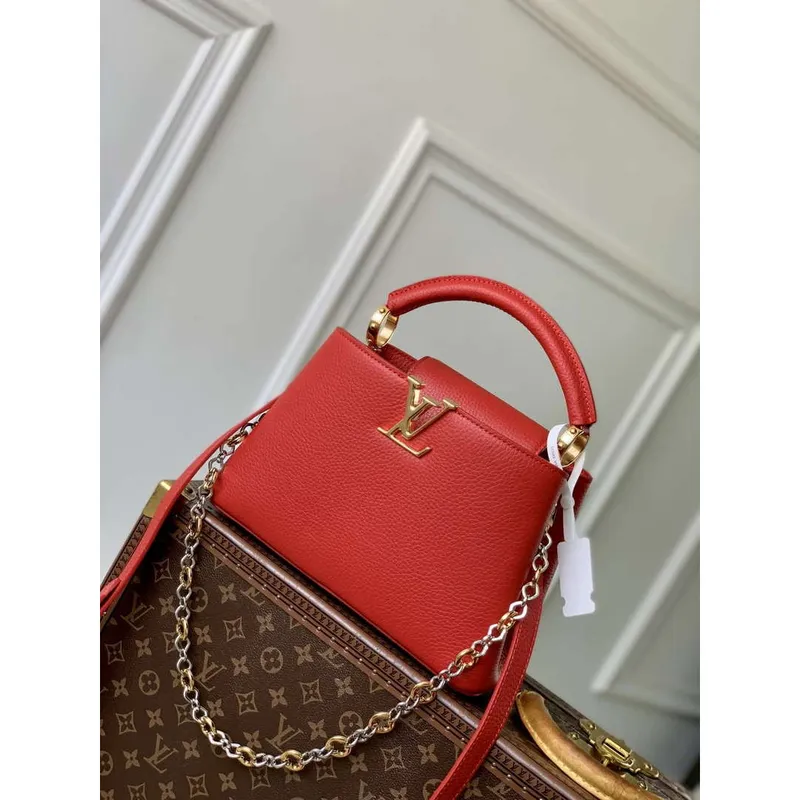 LV M12936 Louis Vuitton Capucines BB Kabelka Červená