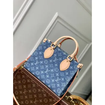 LV M14633 Louis Vuitton OnTheGo PM Taška Denim Modrá
