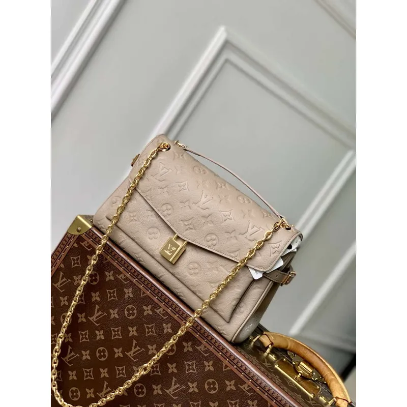 LV M14973 Louis Vuitton Anytime Flap Bag Tourterelle Gray