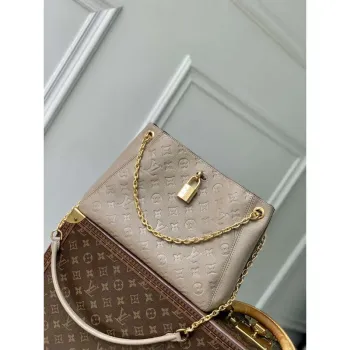 LV M14414 Louis Vuitton Anytime PM Taška z hovězí kůže Tourterelle šedá