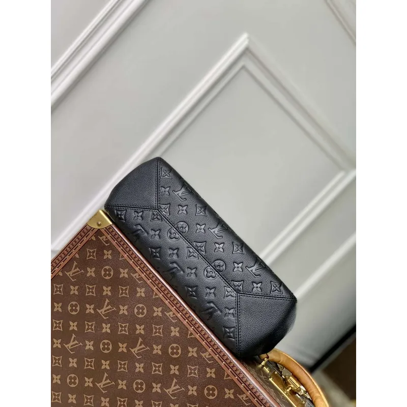 LV M14414 Louis Vuitton Anytime PM Taška z hovězí kůže Černá